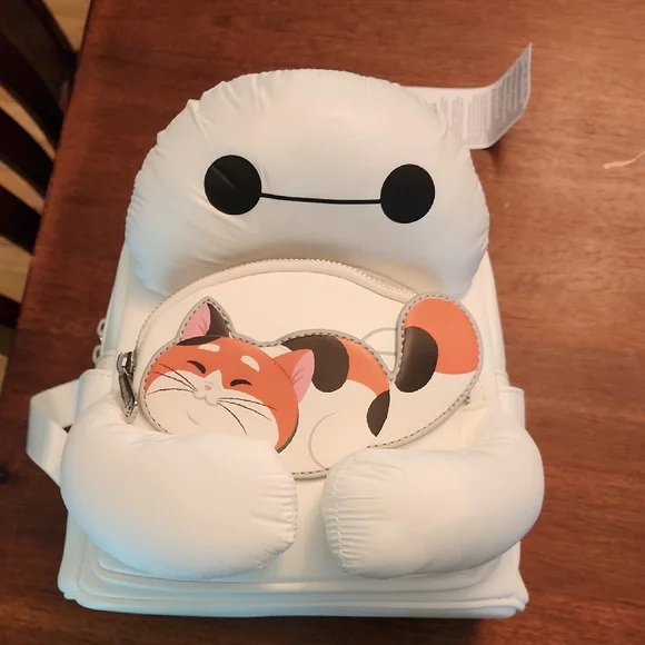 Loungefly | Bags | Loungefly White Backpack Baymax And Mochi  display picture 2